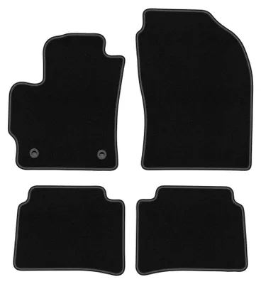 Produktbild von Velours-Fußmatten für Toyota Corolla E21 2019- (Kombi/sedan) – 4-tlg, Schwarz, passgenau – Wielganizator BASIC