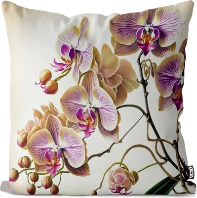 Produktbild von VOID Orchideen Malerei Blüten Druck Kissenbezug Kissenhülle sofa couch wohnzimmer dekoration wasserfest Outdoor Garten Kissen bezug deko