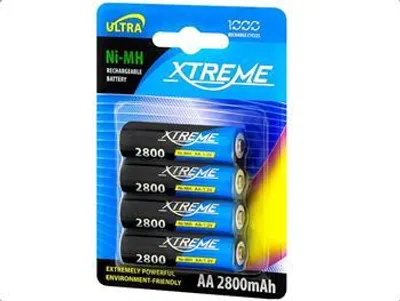 Immagine prodotto di XTREME Batteria ricaricabile R6 Ni-MH AA 2800mAh, blister 4 pezzi