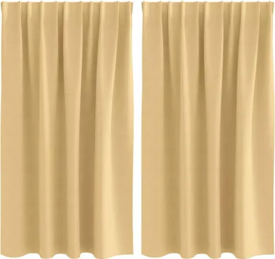 Obrázek produktu pro vidaXL Zatemňovací závěsy s kroužky 2 ks Béžová 140 x 140 cm