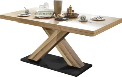 Produktbild von Esstisch ausziehbar Elene 180x90x76 Plankeneiche/Asteiche 13985-180