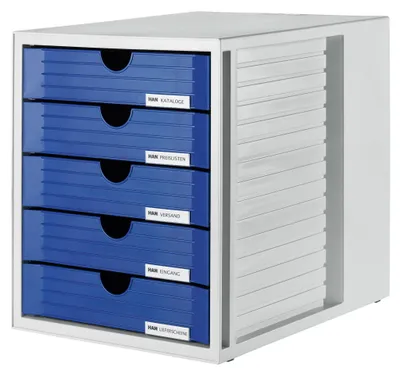 Produktbild von HAN System, Blau, Polystyrol, 5 Schublade(n), 330 mm, 275 mm, 320 mm