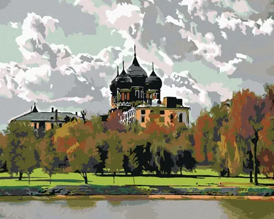 Immagine prodotto di Zuty - Pittura con diamanti - CASTELLO SUL FIUME, 40x50 cm, senza cornice e senza tela