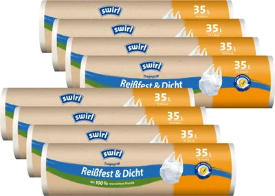 Produktbild von 8x Swirl Tragegriff Müllbeutel 35L ( 15 stk./Rolle )