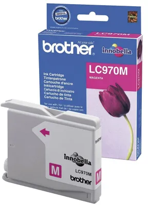 Zdjęcie produktu dla Brother LC970M, Purpurowy, Tusz na bazie pigmentu, 1 szt., 300 stron(y), Jednopak
