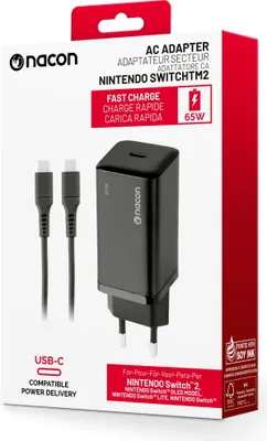 Produktbild von NACON SWITCHNEWADAPT60, Drinnen, AC, 1,5 m, Schwarz