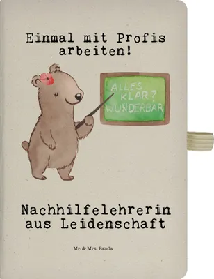 Produktbild von Mr. & Mrs. Panda Journal Nachhilfelehrerin Leidenschaft - Transparent - Geschenk, Tagebuch, Reisetagebuch, Spruch, Adressbuch, Lustig, Schreibheft, Nachhilfeunterricht
