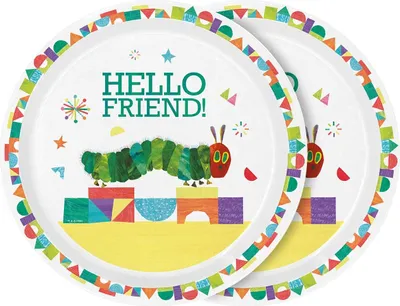 Zdjęcie produktu dla Talerz gąsienica żarłoczna Hello Friend zestaw 2 szt