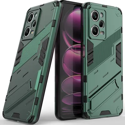 Obrázek produktu pro Pouzdro pro Xiaomi Poco X5 Pro /Redmi Note 12 Pro 5G Hybridní PC TPU Nárazuvzdorné Ochranné Pouzdro s Funkcí Stojanu zelené