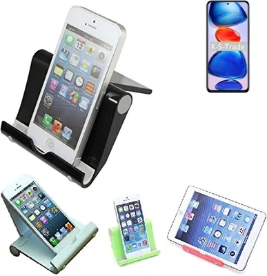 Produktbild von K-S-Trade Handy-Ständer kompatibel mit Xiaomi Redmi Note 11 Pro+ faltbarer Tischständer Smartphone Tablet Halterung Reise