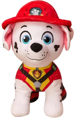 Zdjęcie produktu dla Psi Patrol i dinozaury – pluszowa zabawka Marshall, miękka, pluszowy piesek, 20 cm