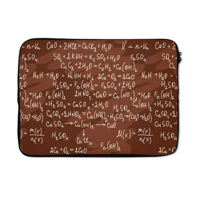 Produktbild von MuchoWow® Laptop Hülle 13 Zoll Zahl - Formel - Chemie - Figuren - Muster Laptoptasche - Laptophülle - Sleeve - Rundumschutz