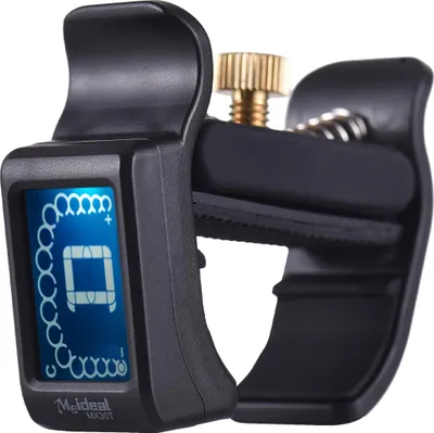 Produktbild von Meideal 2-in-1 Gitarren-Stimmgerät Saitenbruch-Prävention Gerät Gitarren-Stimmgerät Clip On für chromatische Gitarre Hintergrundbeleuchtung LED-Bildschirm Flexible Silikon-Clip Verhinderung von Saitenbruch Tragbare Gitarre Zubehör
