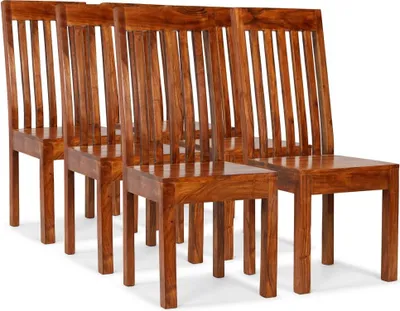 Image de Chaises à manger lot de 6 bois massif moderne