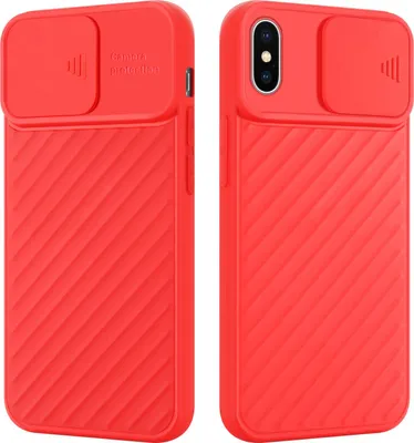 Produktbild von Cadorabo Hülle für Apple iPhone X / XS Schutzhülle in Rot TPU Cover Etui Kameraschutz
