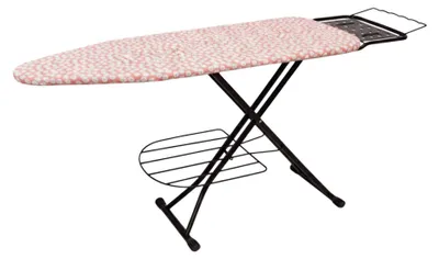 Produktbild von Höhenverstellbares Bügelbrett mit Bügeleisenablage, 110 x 33 cm