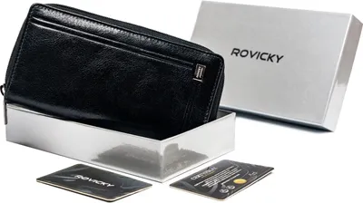 Obrázek produktu pro Rovicky dámská kožená peněženka černá horizontální RFID 19x10 cm