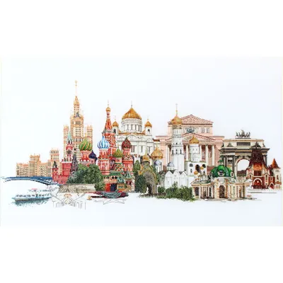 Produktbild von Thea Gouverr Zählt Kreuzstich Kit "Moskau Aida", 79x50cm