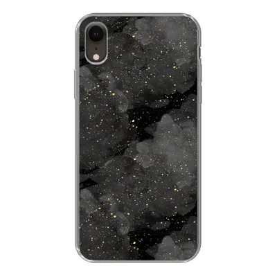 Produktbild von MuchoWow® Handyhülle Schutzhülle Hülle für iPhone XR Marmor - Glitter - Gold - Schwarz - Muster Silikon Softcase Handy Hülle - Schutzdeckel