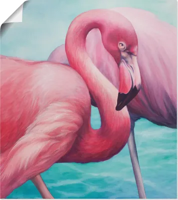 Produktbild von ARTland Poster Flamingo Größe: 30x30 cm