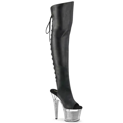 Produktbild von SPECTATOR-3019 Damen Boots von Pleaser, Schwarz Chrome , EU 36, US 6