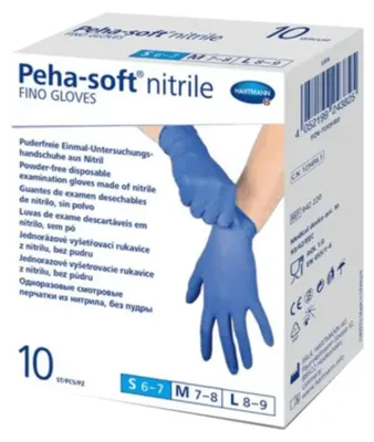 Produktbild von 20x Peha-soft® nitrile fino Einweghandschuhe, Faltschachtel Gr. S | Packung (10 Stück)