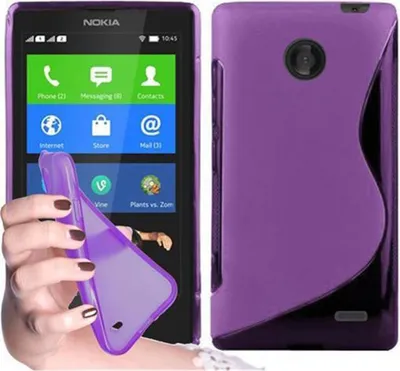 Produktbild von Cadorabo Schutzhülle für Nokia X Hülle in Lila Handyhülle Case TPU Silikon Etui