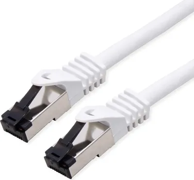 Produktbild von VALUE S/FTP-(PiMF-) Patchkabel Cat.8 (Class I), LSOH, PoE, Litzendraht, weiß, 3 m