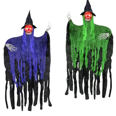 Produktbild von Halloween Dekoration, Hängender Geist, Gruselige Skelettornament, WEISS