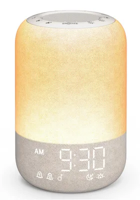 Sonnenaufgangwecker mit 25 Tönen, 12 Nachtlichtern, digital