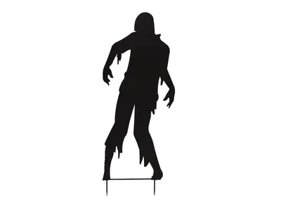 Zdjęcie produktu dla EUROPALMS Sylwetka metalowego człowieka zombie, 135 cm