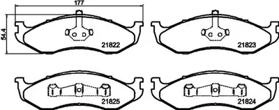 Produktbild von HELLA Bremsbeläge Satz Vorne Bremsklötze für JEEP CHEROKEE (XJ) 8DB 355 008-231