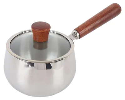 Produktbild von Omgoods - Edelstahl-Topf aus 316 Edelstahl mit Deckel, 1000 ml - Ideal für Milch und Saucen