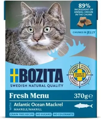 Zdjęcie produktu dla Bozita 4911, Dorosły, Każda rasa, Makrela, 370 g, Nie zawiera ziarna