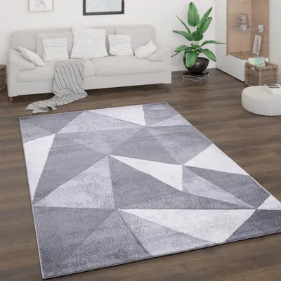 Produktbild von Teppich Wohnzimmer Kurzflor Vintage Abstrakt Modern Geometrisch Rautenmuster Grösse 200x280 cm