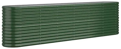 Productafbeelding van vidaXL Verhoogde plantenbak, verzinkt staal, 260x40x68 cm, groen