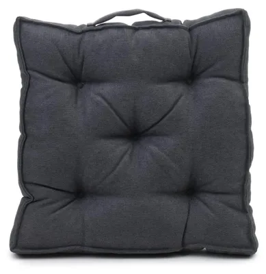 Sitzkissen mit Tragegriff, gepolstert, 40x40x7 cm, anthrazit