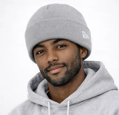 Obrázek produktu pro Pánská zimní čepice New Era Essential Knit Cuff Beanie Logo Grey - UNI