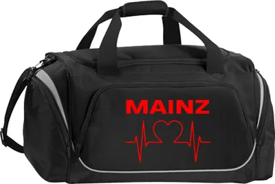 Produktbild von multifanshop Sporttasche - Mainz - Herzschlag, schwarz, Größe one size