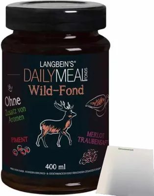 Produktbild von Langbeins DailyMeal Wild Fond (400ml Glas) + usy Block