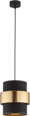 Zdjęcie produktu dla Lampa wisząca CALISTO czarno-złota 1xE27x15W tkanina wym:160x20x20cm IP20 TK-Lighting