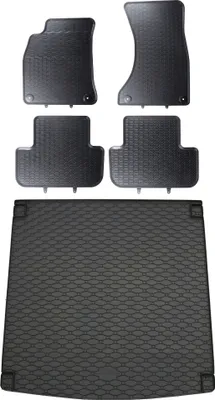 Produktbild von Gummi Fußmatten + Kofferraumwanne für Audi A4 B8 Typ 8K Avant, Bj. 3/2008-8/2015