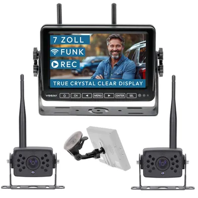 Produktbild von 7" FUNK-Set ELEMENT WIRED HD | 2 Kameras | Wohnmobil & LKW bis 21 Meter RVS-24672