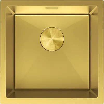 Produktbild von Mexen Trixo Edelstahlspüle 1-beckig 440 x 440 mm, Gold - 6413441000-55