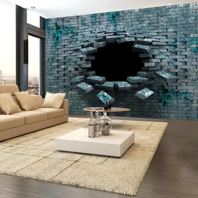 Produktbild von Basera Selbstklebende Fototapete Ziegelmotiv a-A-0098-a-d, mit UV-Schutz, 392x280 cm