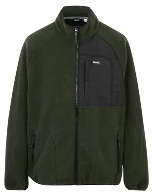 Produktbild von REGATTA Frankie Borg Herren Teddy Fleeceweste Khaki Schwarz XXL