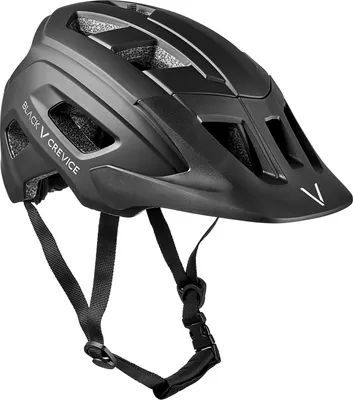 Obrázek produktu pro BLACK CREVICE - Dámská / pánská MTB cyklistická přilba s LED zadním světlem | Barva: černá | Velikost: M/L (58-61 cm)