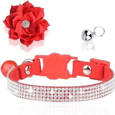 Produktbild von Weiches Halsband mit Glitzersteinen für Hunde
