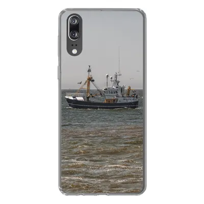 Produktbild von MuchoWow® Handyhülle Schutzhülle Hülle für Huawei P20 Nordsee - Fischerboot - Wasser Silikon Softcase Handy Hülle - Hardcover