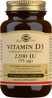 Produktbild von Vitamin D3 (Cholecalciferol) Solgar 50 Einheiten